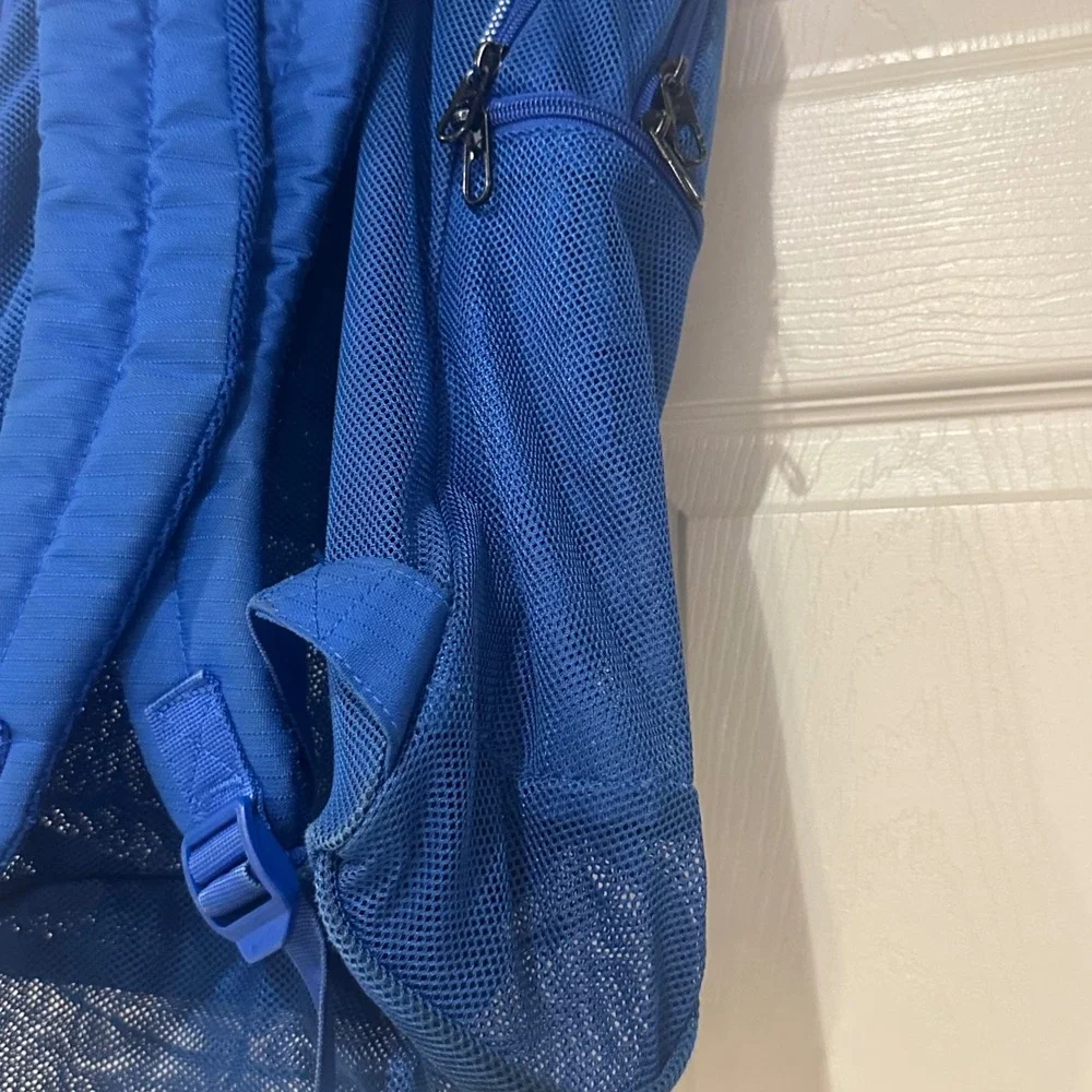Nike Mesh Backpack Royal Blue White Swoosh Logo Gym School Bag